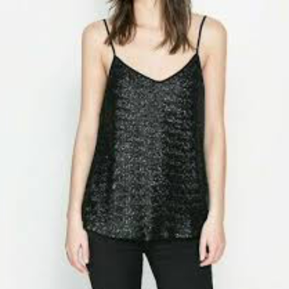 Zara Basic Sequin Tank